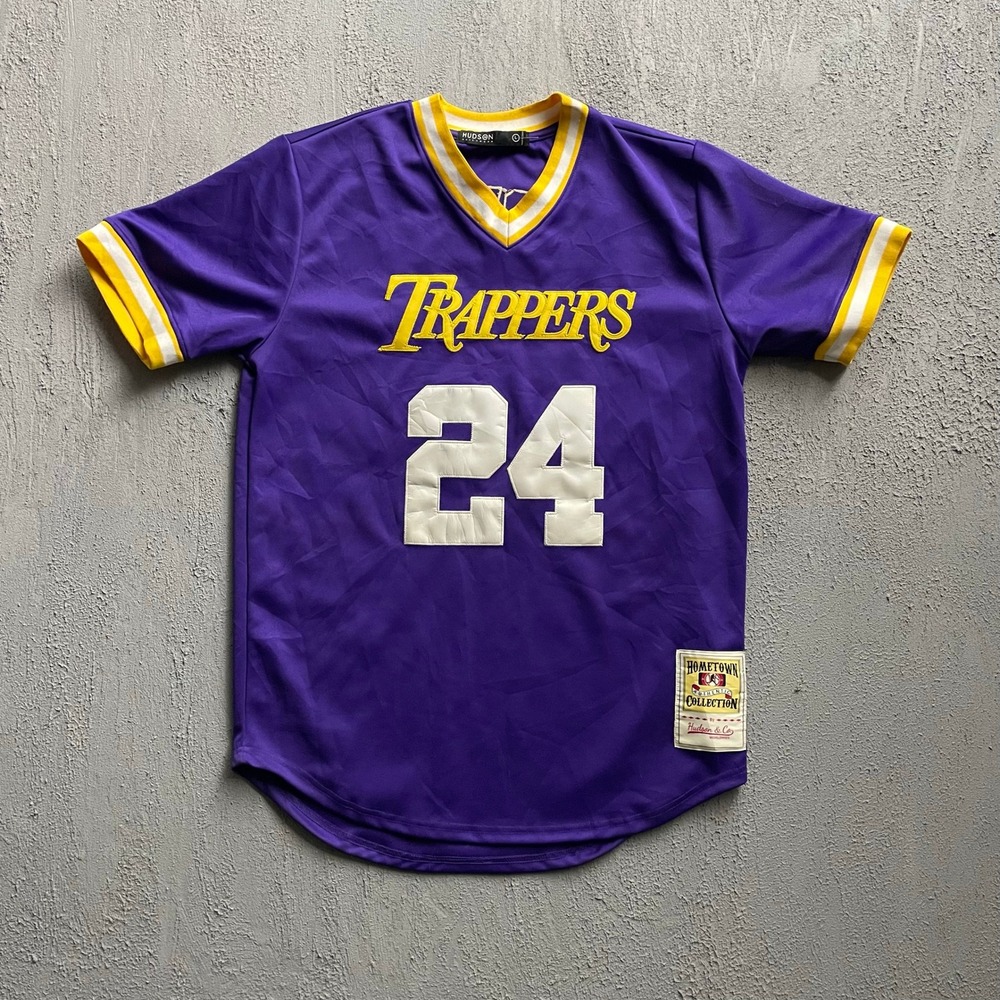Trappers 24 Baseball Jersey Mens Large Purple Hudson Outerwear